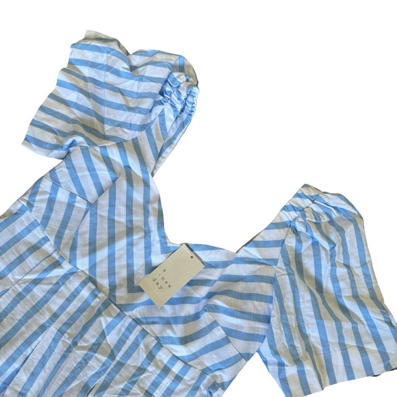 Blue Striped Midi Dress- Sz 8 - Picture 9 of 16